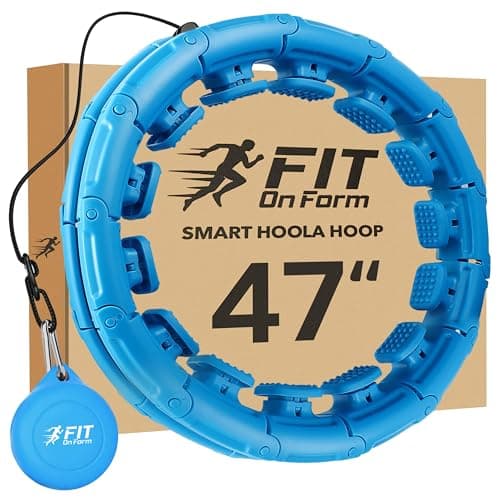 Infinity Weighted Hula Fit Hoop for Adult Weight Loss, 2 in 1 Smart Fitness Exercise Hoop for Women Abs Workout, Fit on Form 24/28/32 Detachable Knots image