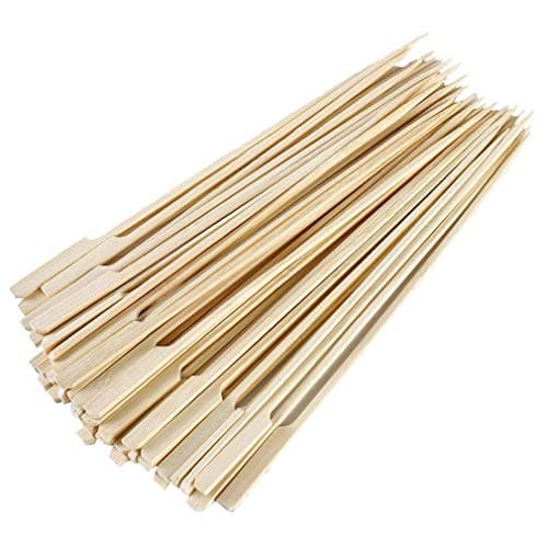 Gmark Bamboo Paddle Skewers 8" 100pc/Bag, Kabob Skewers, BBQ Skewers for Outdoor Grilling GM1076 image