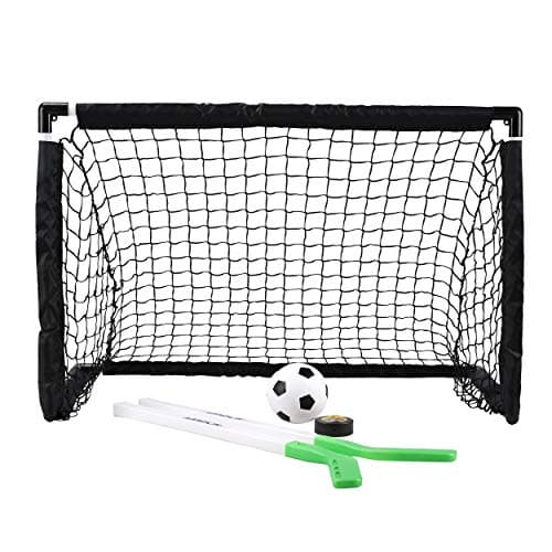 Sport Squad Mini 2-in-1 Dual Sport Training Soccer and Hockey Goal Net Set image