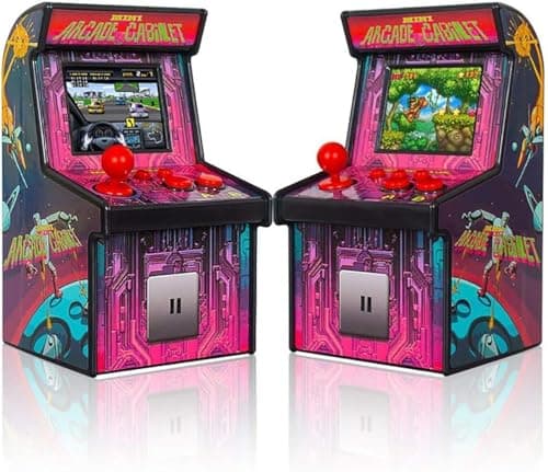 Mini Arcade Cabinet Arcadenia - Collectible Retro Games Micro Arcade Game Machine Preloaded with 220 Built-in Educational, Puzzle, and Sports Games - Portable Arcade as Amazing Gift for Boys and Girls image