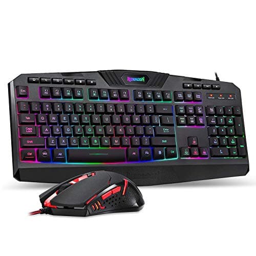 Redragon S101 Gaming Keyboard, M601 Mouse, RGB Backlit Gaming Keyboard, Programmable Backlit Mouse, Value Combo Set [New Version] image