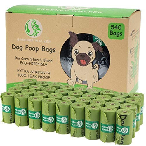 Greener Walker Poop Bags for Dog Waste-540 Bags,Extra Thick Strong 100% Leak Proof Dog Waste Bags (Green) image
