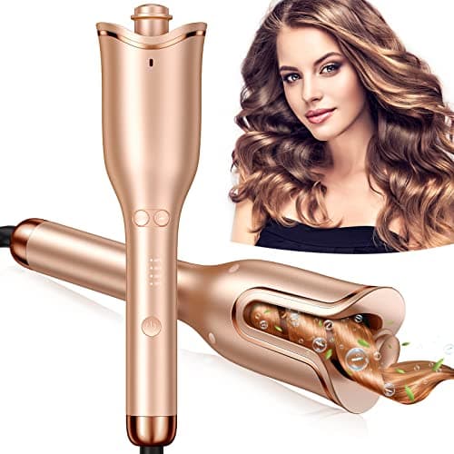 Automatic Curling Iron, Professional Automatic Hair Curler with 1" Curling Iron Large Slot & 4 Temperature & 3 Timer, Dual Voltage Anti-Tangle Rotating Curling Iron with Auto Shut-Off for Hair Styling image