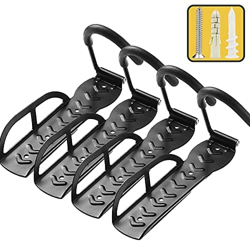 Bike Rack for Garage Wall Mount 4 Pack Vertical Bike Hooks Bicycle Hanging Hooks for Indoor Storage with Non-reversible Hooks image