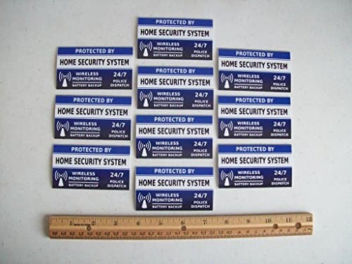 10 Home Security System Window Decals Stickers - Stock # 713 image
