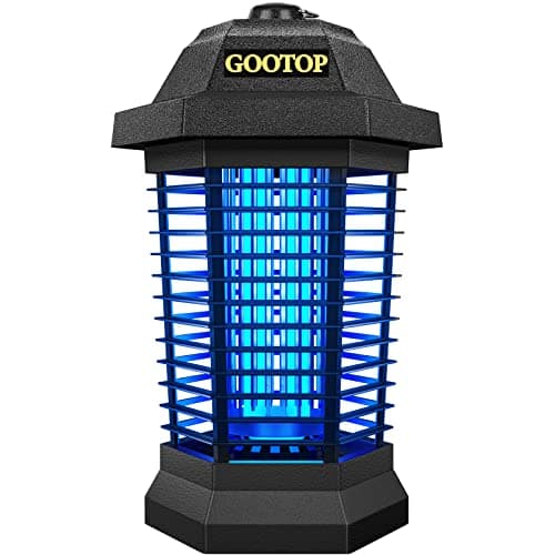GOOTOP Bug Zapper Outdoor, Mosquito Zapper, Electric Fly Zapper, Mosquito Killer, Fly Traps, 3 Prong Plug, Flying Insects Zapper Indoor Outdoor 90-130V, 4200V, ABS Plastic Outer (Black) image