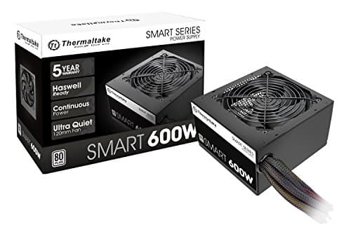 Thermaltake SMART 600W ATX 12V V2.3/EPS 12V 80 Plus Certified Active PFC Power Supply PS-SPD-0600NPCWUS-W image