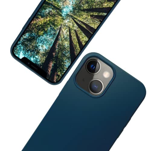 eplanita Eco Mobile Phone Case Compatible with iPhone 13, Plant Fiber, Drop Protection Cover, Durable and Sustainable (for iPhone 13, Dark Blue) image
