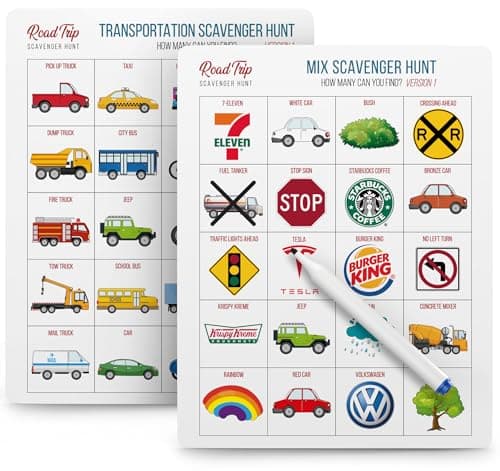 WELL BALANCED Car Bingo - Road Trip Essentials: Car Activities and Games for Kids Ages 4-8 image