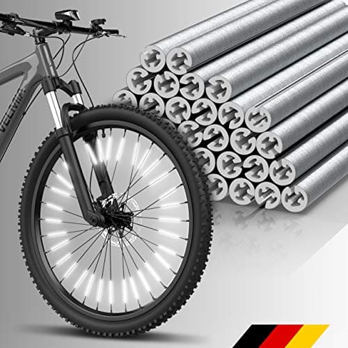 VELMIA Bike Reflectors for Night Riding - 360° Visibility and Easy mounting I Spoke reflectors Made with 3M Scotchlite image