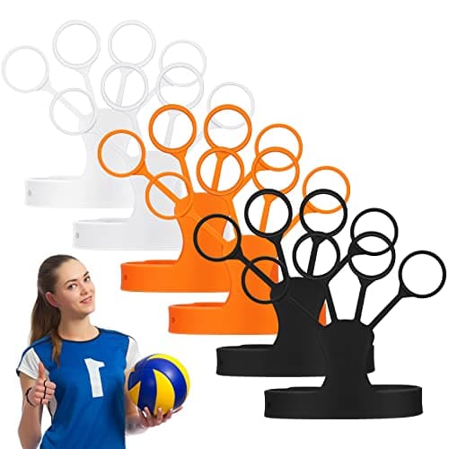 Haull 6 Pieces Basketball Shooting Aid Flickglove Basketball Training Equipment Trainer for Improving Shot and Power Stretchy Silicone Glove for Ball Sports image