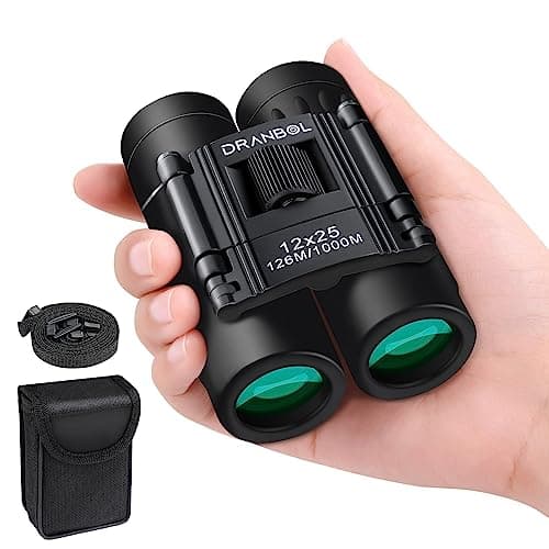 DRANBOL 12X25 Mini Pocket Binoculars for Adults Kids, Small Compact Binoculars for Bird Watching, Opera Concert image