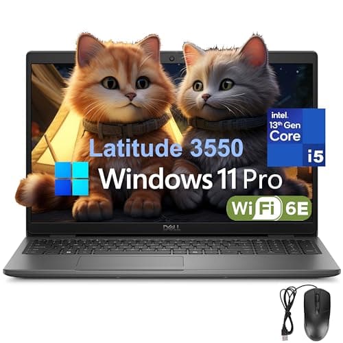 Dell Latitude 3550 Laptop Computer for Business Work, Intel 10-Core i5-1335U (Beat i7-1255U), 32GB DDR5 RAM, 1TB PCIe SSD, 15.6" FHD, WiFi 6E, Bluetooth 5.3, FHD Camera, USB4 Type-C, Windows 11 Pro image