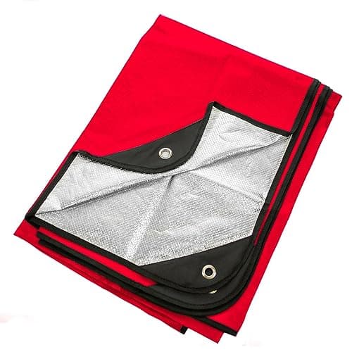 Arcturus Heavy Duty Survival Blanket – Insulated Thermal Reflective Tarp - 60" x 82". All-Weather, Reusable Emergency Blanket for Car or Camping (Red) image