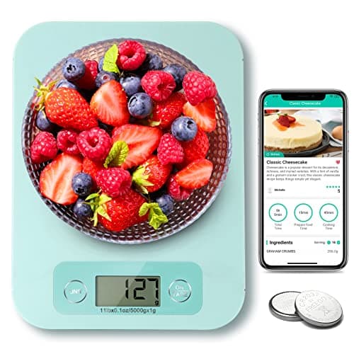 Smart Food Scales for Kitchen - Digital Food Scale with Nutritional Calculator Analysis App, Food Weight Scale Grams and Ounces, Food Scale for Weight Loss, Calories Counting, Meal Prep image