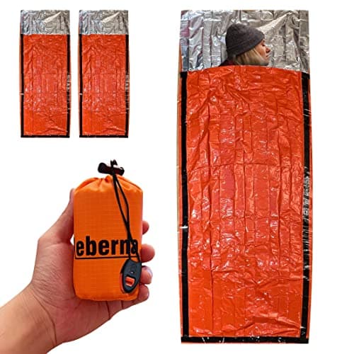 Portable Emergency Blanket & Bivvy Sack Thermal Sleeping Bag - 2 Pack image