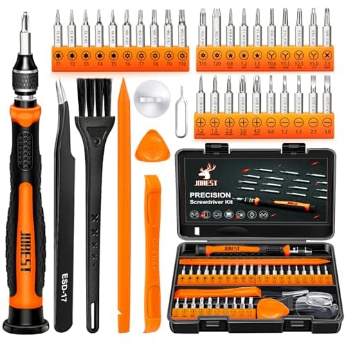 JOREST 38Pcs Small Precision Screwdriver Set with Torx T5, T6, Y00, Mini Repair Tool Kit for Macbook, Computer, Laptop, iPhone, PS4 PS5, Xbox, Switch, Eyeglasses, Watch, Ring Doorbell, Electronic, etc image