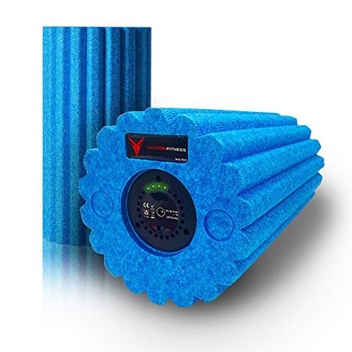 Victor Fitness Revive Roller (Blue) 3-Speed Vibrating Foam Massage Roller - High Intensity Vibration for Muscle Recovery, Trigger Points, Mobility, Sports Massage, Therapy image