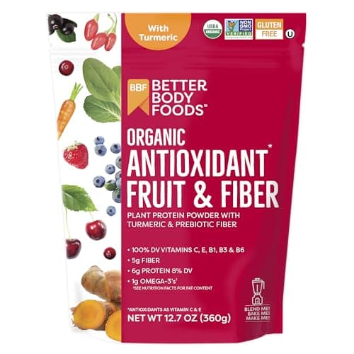 BetterBody Foods Organic Antioxidant Fruit and Fiber Superfood Blend, 12.7 Ounce, Powder image
