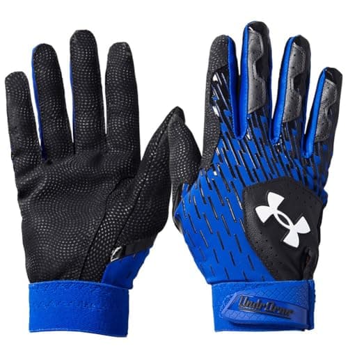 Under Armour Boys Youth Clean Up Baseball Gloves, (002) Black/Team Royal/White, Medium image