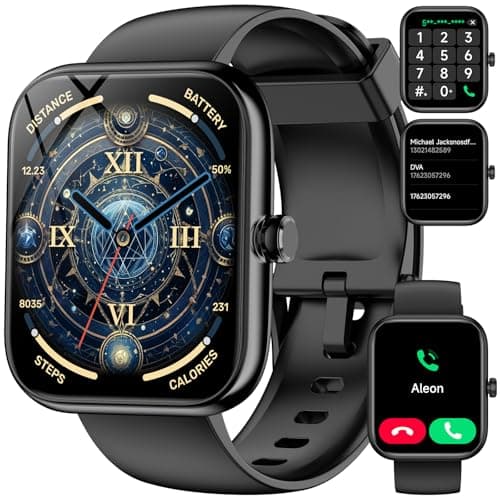 Smart Watch(Answer/Make Calls), 1.83" Smartwatch for Men Women Alexa Built-in, Fitness Tracker with IP68 Waterproof, 100+ Sport Mode Activity Tracker, Heart Rate Sleep Monitor, iOS Android Compatible image