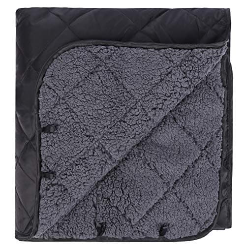 REDCAMP Large Camping Blanket with Sherpa Lining, Cold Weather Warm Outdoor Blanket Windproof for Camping Stadium, Machine Washable 59"x 79" image