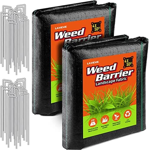 LAVEVE 4FT x 100FT Weed Barrier Landscape Fabric image