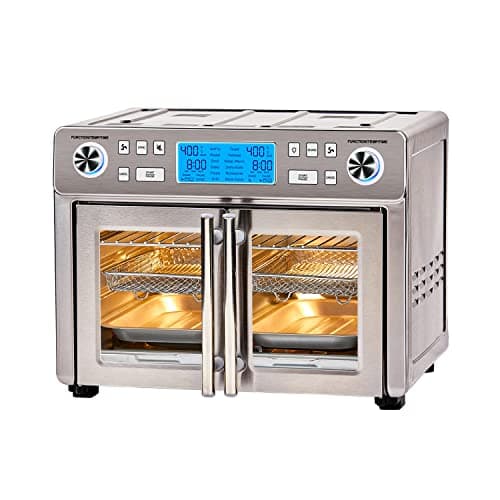 Emeril Lagasse Dual Zone 360 Air Fryer Oven Combo with French Door, 25 QT Extra Large, Cook Two Foods in Different Ways, Up to 60% Faster from Frozen to Finish image