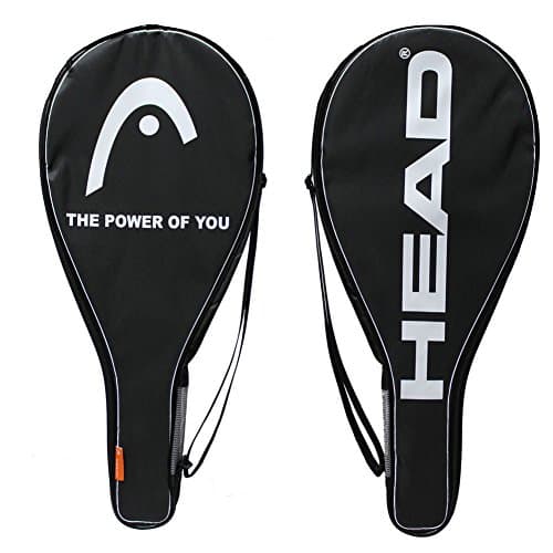 HEAD Tennis Racquet Cover Bag - Lightweight Padded Racket Carrying Bag w/ Adjustable Shoulder Strap, Black / White, 1 Racket image