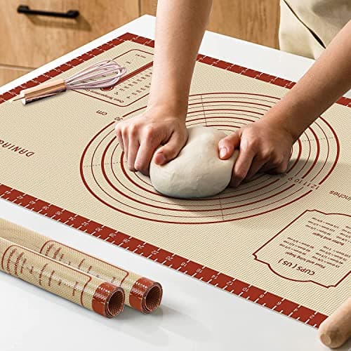 26x16 Inch Extra Thick Silicone Baking Mat with Measurements, Non-slip and Reusable image