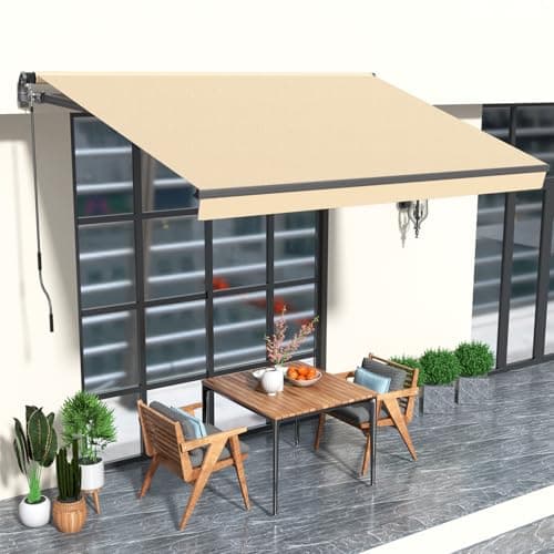 HOMEDEMO 10'W x 8' H Retractable Awning for Patio image