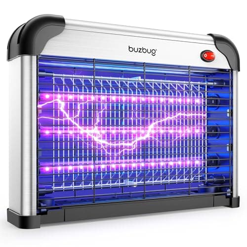 Buzbug LED Bug Zapper Indoor, 10 Years Lifespan 3 Lamps Sustainable Less Power, 3800V Powerful Electric Mosquito Zapper, Durable Fly Trap Mosquito Trap, Fly Killer Fly Zapper -MA009 image