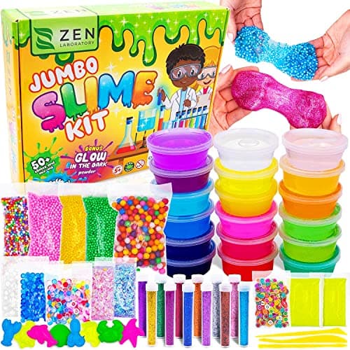 Ultimate Slime Kit for Girls 10-12 | Perfect Toys for Girls 7-12 Years Old | Complete DIY Slime Making Kit for Kids and Boys | Christmas Party Favors image