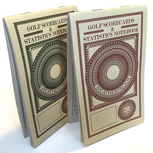 Golf Scorecard and Statistics Notebook-Weatherproof Paper-(2 Pack)-Fits Golf Covers-Made in USA image