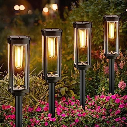 BITPOTT Bright Solar Pathway Lights Outdoor image