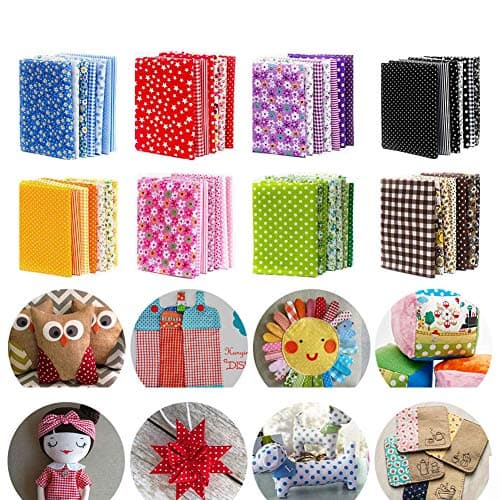 150Pcs 4" x 4" (10cm x 10cm) Cotton Craft Fabric Bundle Squares,Squares Sheets Patchwork,Pre-Cut Quilt Squares,DIY Sewing Quarters Bundle,Quilting Fabric Bundles image