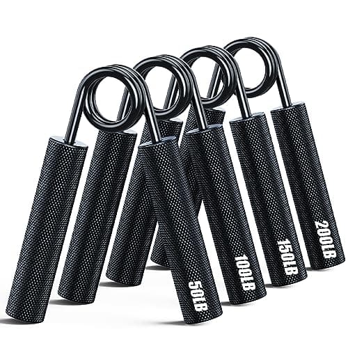 ZEAGUS Grip Strength Trainer 4 Pack, 50LB-200LB Metal Hand Grip Strengthener image