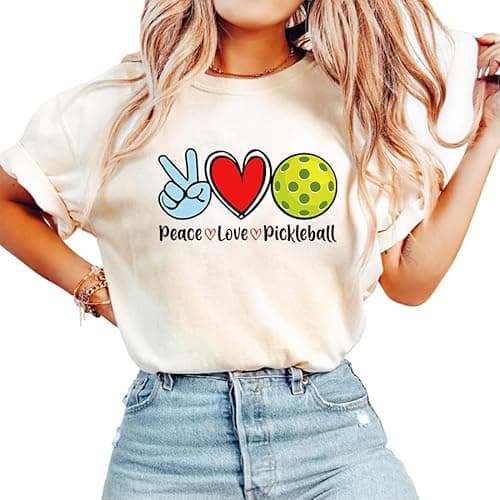 SHAANT Women's Pickleball T-Shirt, Customizable Material & Prints, Breathable, Sizes S-5XL, Colors: Black, Cardinal Red,... image